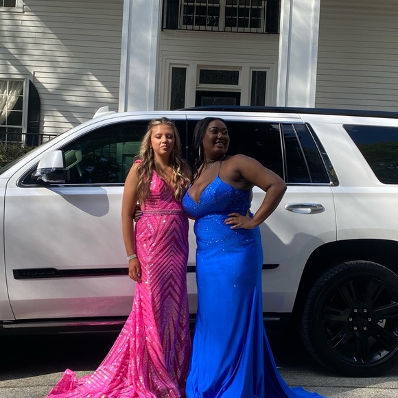 Royal Blue Prom Dress - Picture 7 of 9